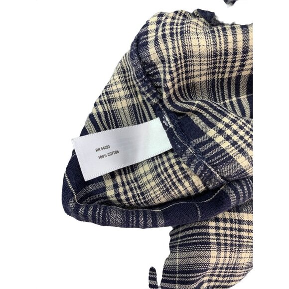 Gap Women's Navy Blue & Tan Buttoned Down Top - Picture 4 of 6